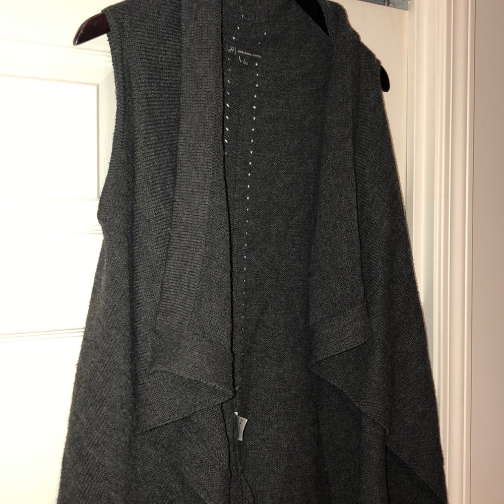 Adrianna Papell Charcoal Sweater Vest